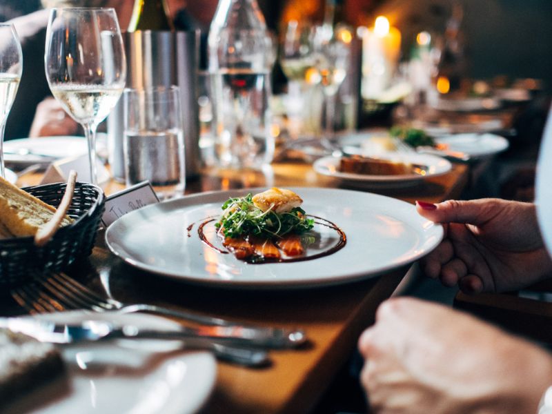 fine dining at restaurant in noosa